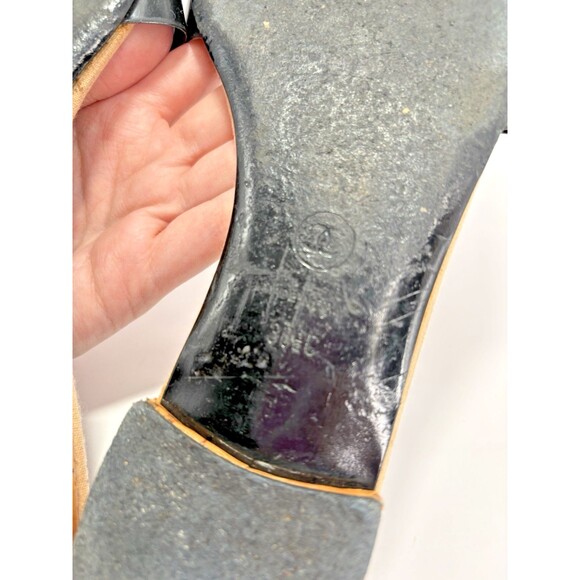 Chanel Black Rubber Slide Sandals w/ Laser Cut CC Logo Vintage Y2K Sz EU 38.5C - Picture 11 of 11